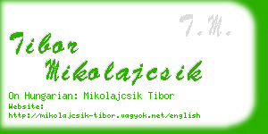 tibor mikolajcsik business card